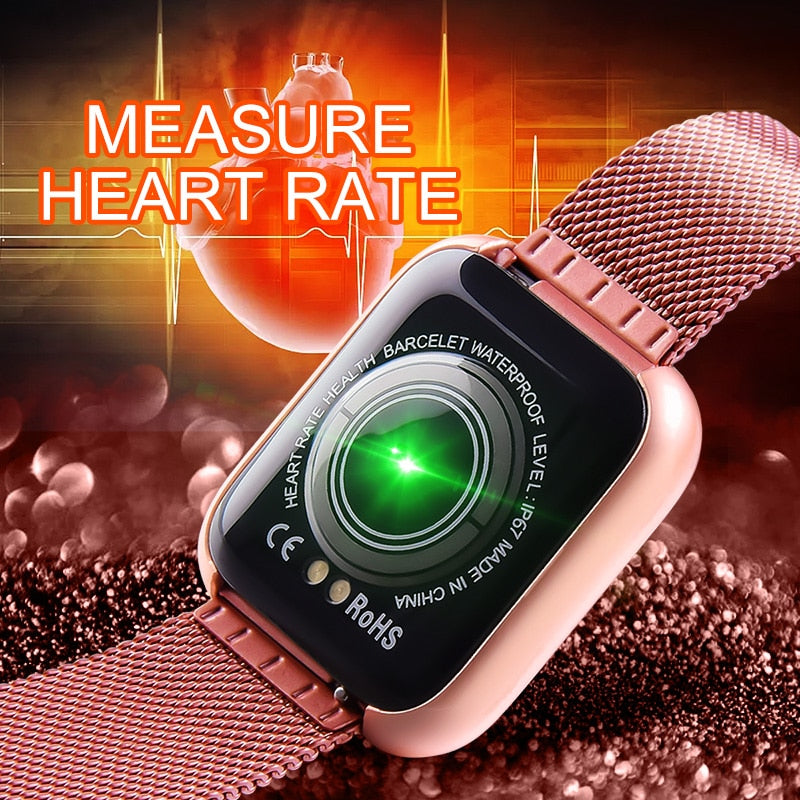 Reloj inteligente I5 para hombre y mujer, pulsera deportiva con control del ritmo cardíaco