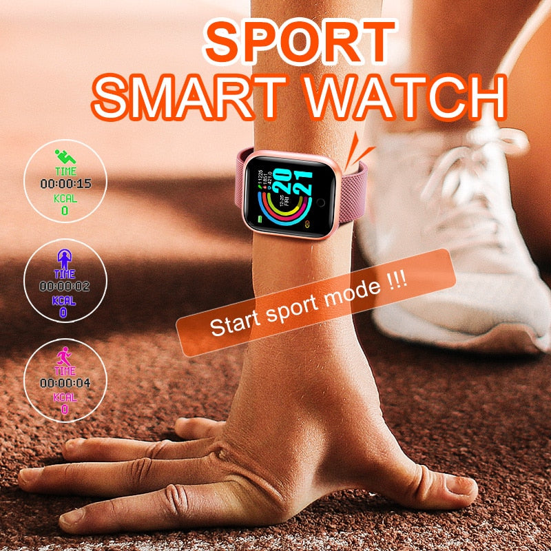 Reloj inteligente I5 para hombre y mujer, pulsera deportiva con control del ritmo cardíaco